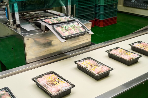 투다리 서산 공장 꼬치 자동화 포장 작업 [사진=투다리 제공]