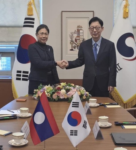 ​한국-라오스 외교차관 회담 [사진=외교부 제공]